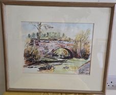 "Bridge at Laragh" Watercolour by Michael Walsh - Signed and dated