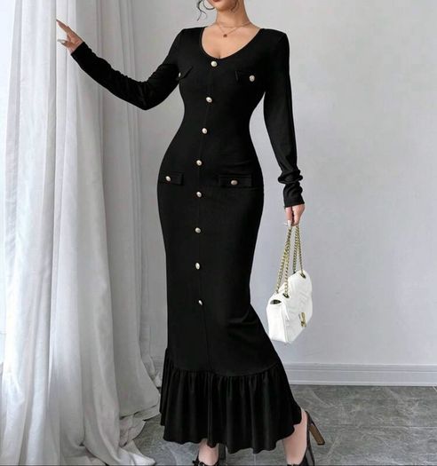 Black long sleeve dress