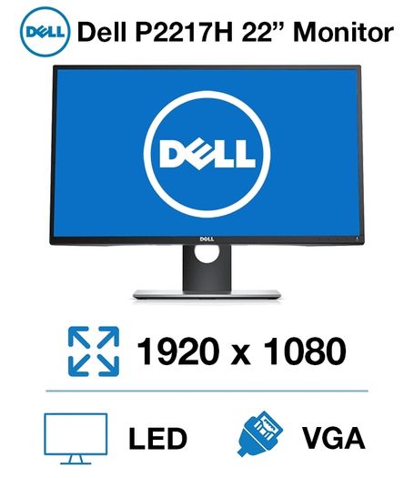 Dell 22" P2217h LED IPS Full Hd 1080p Monitor Hdmi, Displayport, Vga