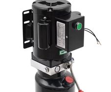 Hydraulic Pump AC 220V Single-Acting 1.7 GPM Flow Rate 3200 PSI Max Relief Pressure for Dump Trailer Car Lifting