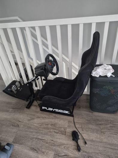 Logitech PlayStation steering wheel and chair