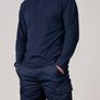 Long Sleeve Polo Shirts Black Various Sizes Image 2