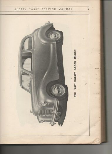 Austin "A40" Devon Factory Service Manual 1953