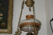 Antique Counter-Weighted  Parlor Oil Lamp