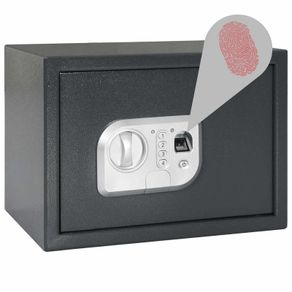 Digital Safe with Fingerprint Dark Grey 35x25x25 cm