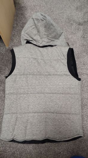 new look men small black grey vest jacket