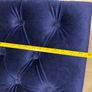 Blue velvet footstool Image 5