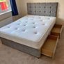 Double Bed And Mattress With Headboard Image 7