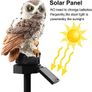 Garden Ornaments Outdoor Owl Shape Light LED Solar Garden Light Owl Lawn Lamp Waterproof Solar Led Lights Outdoor Yard Garden Creative Solar Lamps (Brown) Image 2