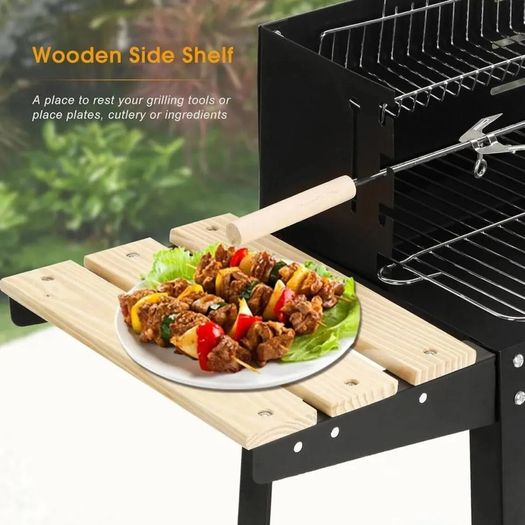 Charcoal BBQ Trolley Grill Outdoor Cooking