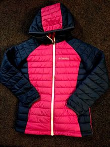 Columbia girls pink and navy jacket