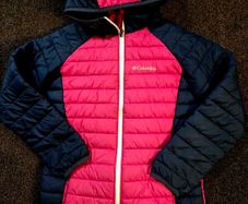 Columbia girls pink and navy jacket