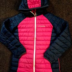 Columbia girls pink and navy jacket