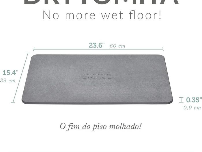 Lifestyle Stone Bath Mat Drytomita, Diatomaceous Earth Absorbent Bathroom Mat Quick Dry, Shower Bath Mat