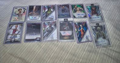 Star Wars The Clone Wars Auto 12 Card  Bundle