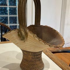 Vintage Studio Art Ceramic Flower Basket