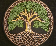Tree of life, cloth patch.