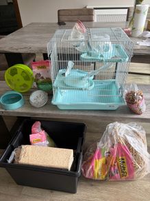hamster cage and equiptment