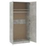 Wardrobe Concrete Grey 90x52x200 cm Chipboard Image 5