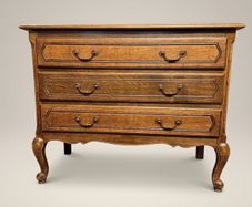 French Vintage Stained Oak Chest of Drawers