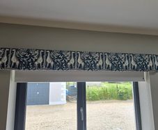 Roller Blind with Upholstered Pelmet