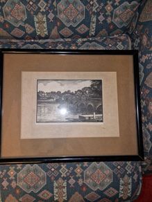 Charles Edwin Flower - Original signed woodcut
