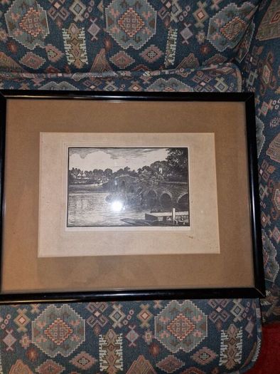 Charles Edwin Flower - Original signed woodcut