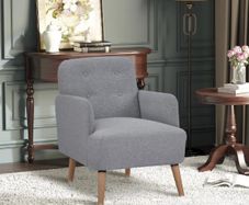 Upholstered Armchair, Grey