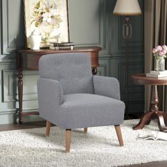Upholstered Armchair, Grey