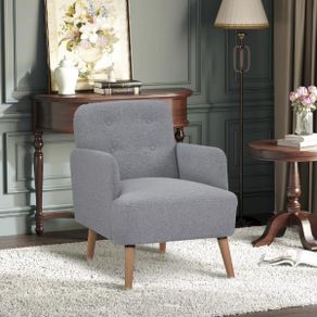 Upholstered Armchair, Grey