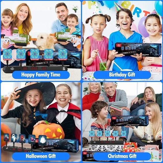 Castle Toys for 6-13 Year Old Boy, Electronic Nerf Target, 5 Digital Scoring Auto Reset Shooting Targets for Nerf Gun, Interactive Shooting Game & Family Fun