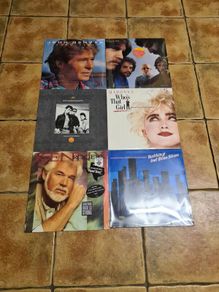 6 X Vinyl Records Bundle Madonna Kenny Rogers John Denver  Kissing Bandits Orleans Brand New