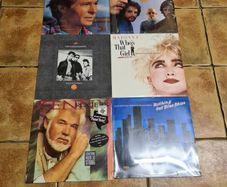 6 X Vinyl Records Bundle Madonna Kenny Rogers John Denver  Kissing Bandits Orleans Brand New