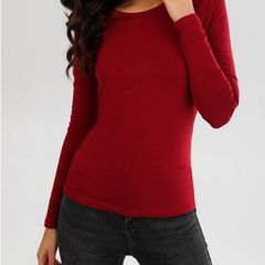 BNWT Lovely Wine Red Top size 12