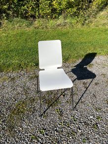 IKEA steel and wood chair