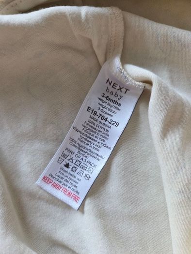 3-6m, Next Animal 2 Way Zip Sleepsuits