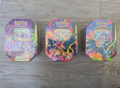 Pokemon Cards 3 x Tin Bundle Charizard (Sealed)