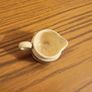 Antique Austrian miniature mochaware checkerboard creamer   1900's Image 2