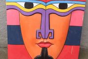 large wooden mask wall hanging free postage