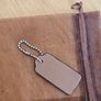 Coach Small Black/Brown Leather Bag Tag / / NEW Image 2