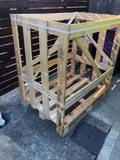 Wood pallet good for halloween bonfire