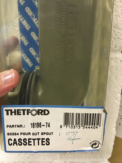 Thetford toilet pouring spout