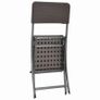 Folding Garden Chairs 4 pcs HDPE and Steel Brown Image 7