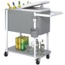 Cooler Trolley with 56 L Capacity Serving Cart with Wheels, Bottle Opener, Lower Shelf, Handle Image 5