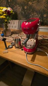 Smeg 50s Retro Espresso Coffee Machine Red ECF01 Like New