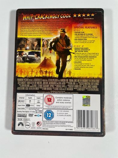 Steelbook! Indiana jones and the kingdom of the crystal skull dvd steelbook