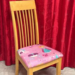Solid Wooden Dining Chair with Newly Covered Seat