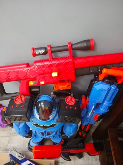 nerf guns and robot