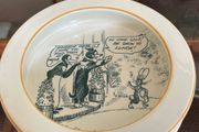 Rare Vintage Royal Doulton Pip Squeak &amp; Wilfred Baby Dish 1927 Daily Mirror