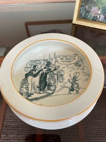 Rare Vintage Royal Doulton Pip Squeak & Wilfred Baby Dish 1927 Daily Mirror